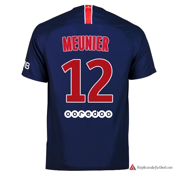 Camiseta Paris Saint Germain Primera equipación Meunier 2018-2019 Azul